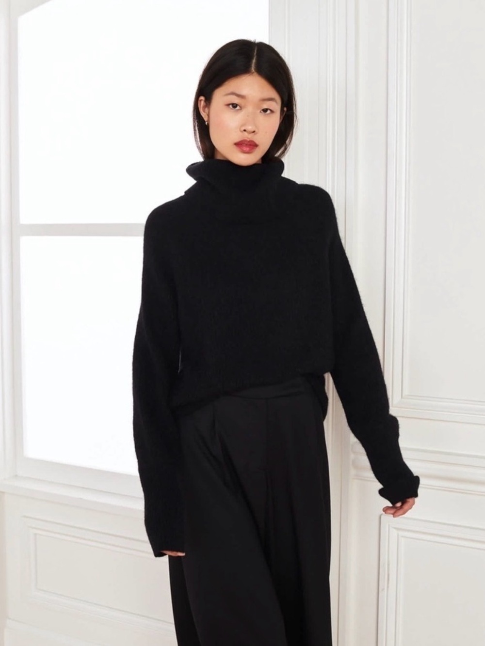 Quince Alpaca Wool Black 🖤 Turtleneck Sweater XS